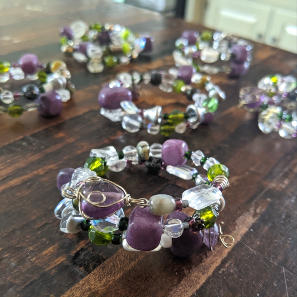 Handmade Beaded Napkin Rings (Set of 6)